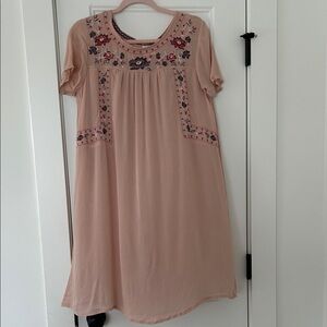 Knox Rose Blush Pink Embroidered Dress